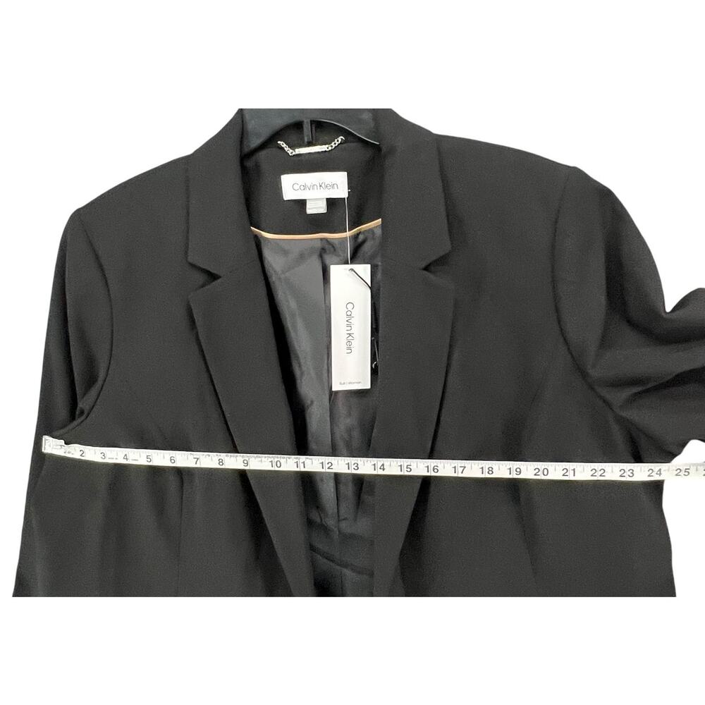 Calvin Klein Blazer Womens 20W Black Open Front Career Work Jacket Plus Size - Picture 6 of 16
